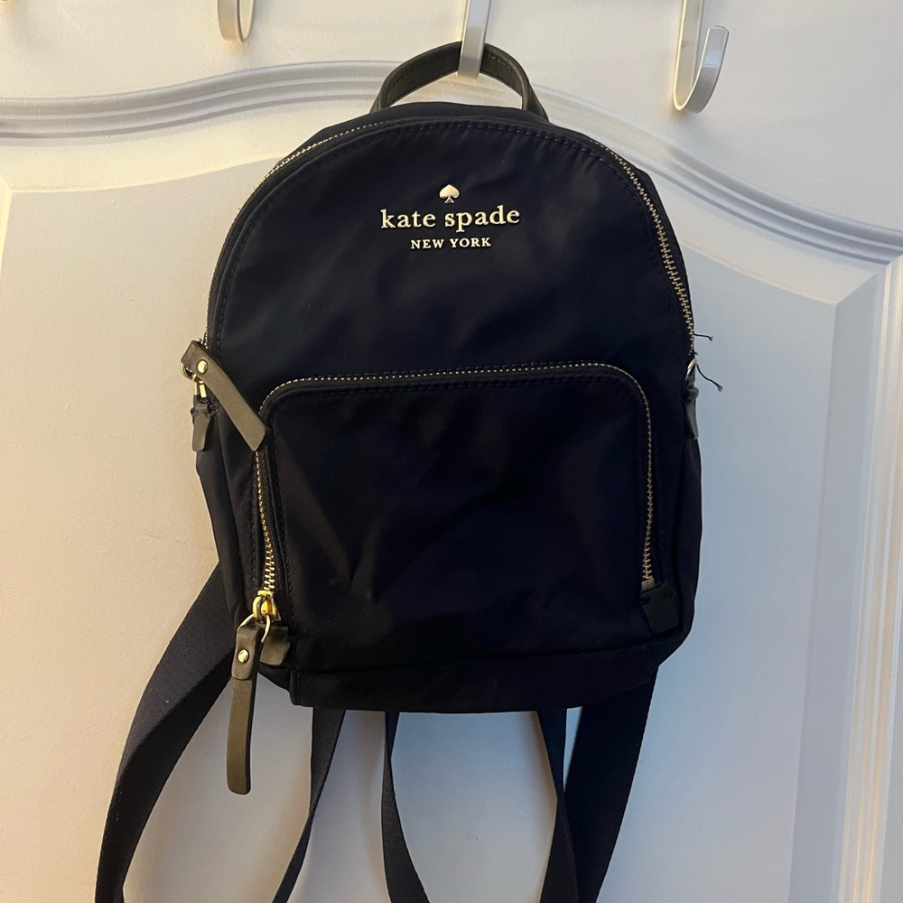 Kate spade dark blue mini backpack purse